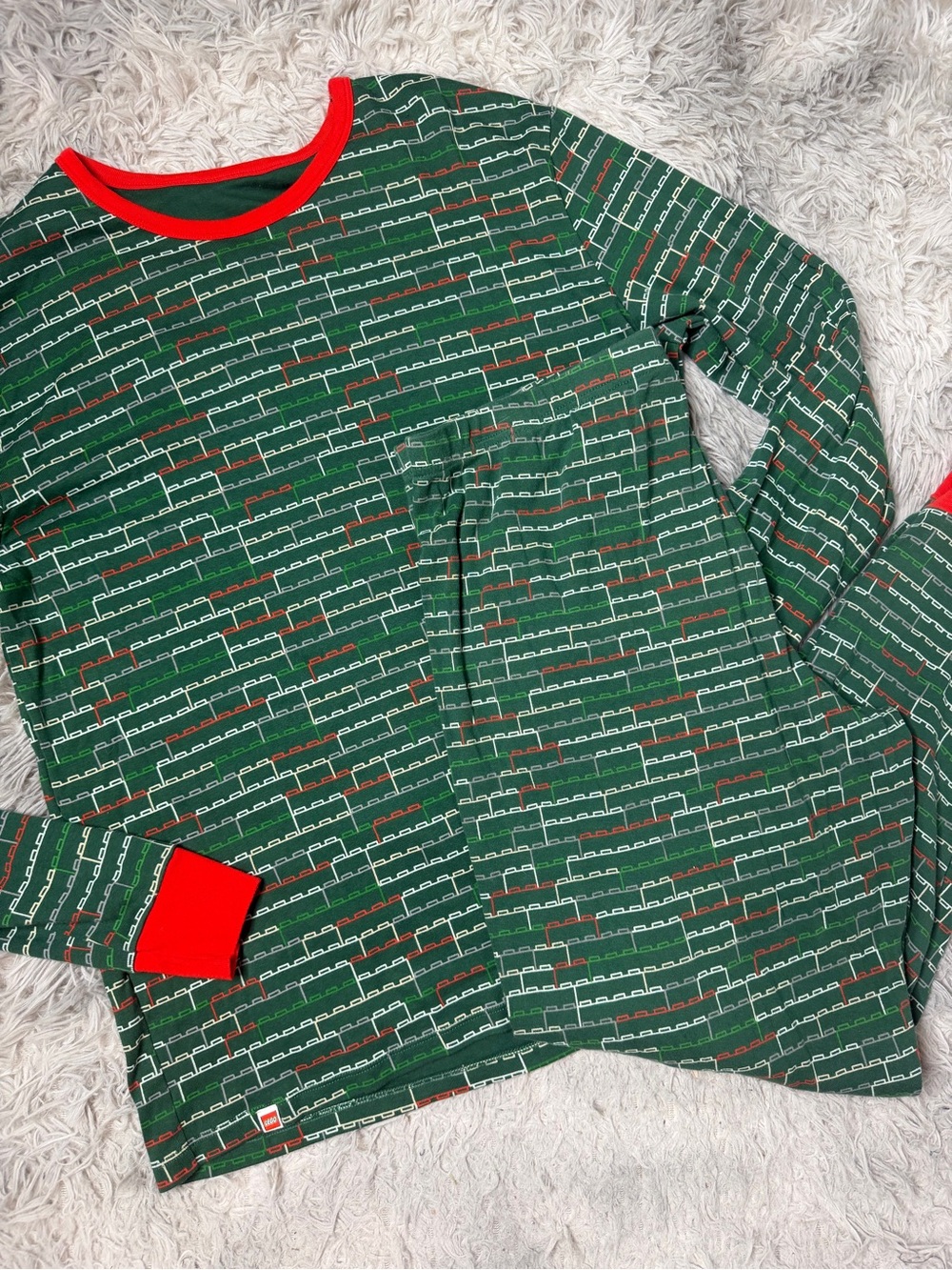 Lego x Target Exclusive Matching Pajamas Lego Brick Pattern Green Size Large